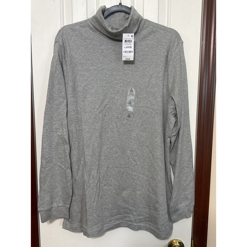 Club Room Soft Grey‎ Turtleneck Long Sleeve Casual Top Large